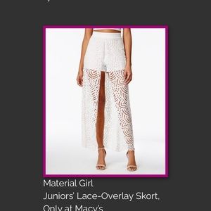 Material Girl shorts with lace overlay size Medium